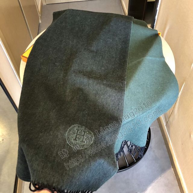 HERMES圍巾 專櫃限量款 愛馬仕頂級山羊絨款 HERMES情侶款素色圍巾  llwj6963